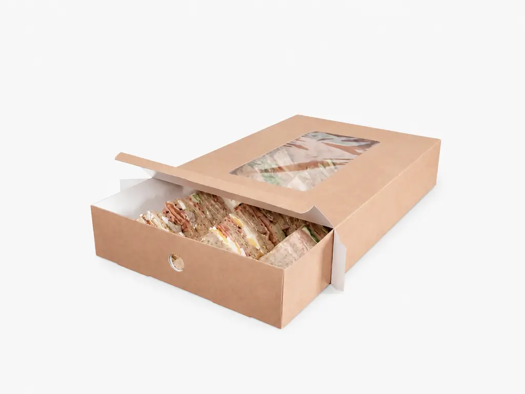 CAJA CATERING CON VENTANA 402x260x82mm